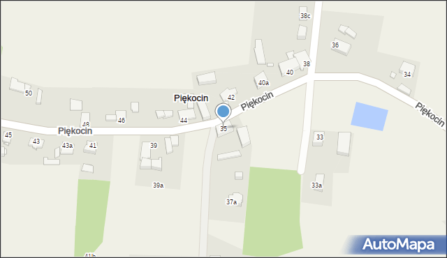 Piękocin, Piękocin, 35, mapa Piękocin