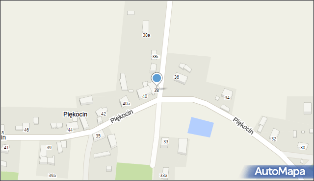 Piękocin, Piękocin, 38, mapa Piękocin