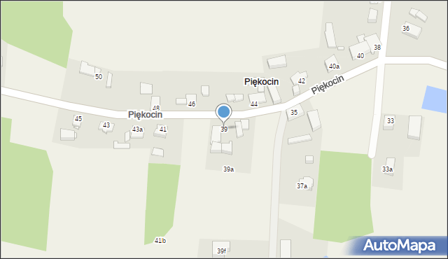 Piękocin, Piękocin, 39, mapa Piękocin