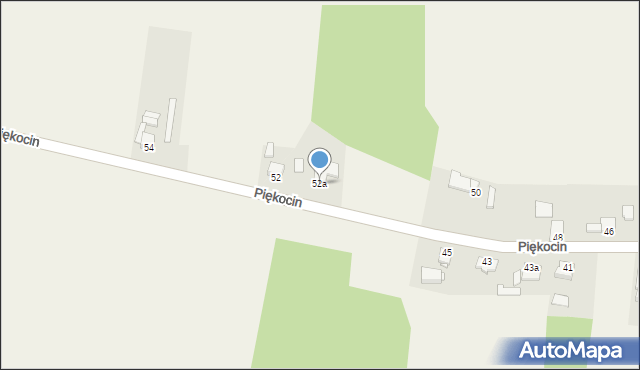 Piękocin, Piękocin, 52a, mapa Piękocin