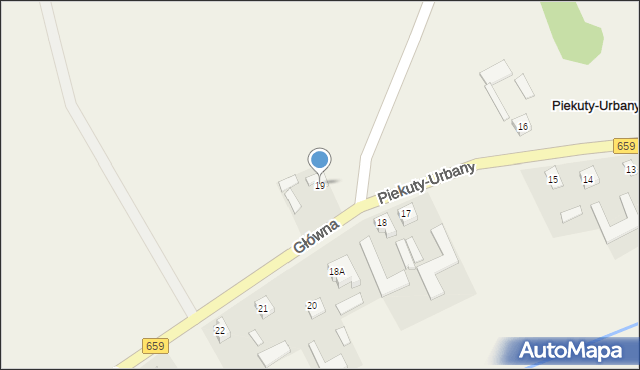 Piekuty-Urbany, Piekuty-Urbany, 19, mapa Piekuty-Urbany