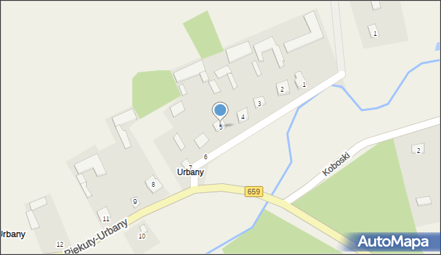 Piekuty-Urbany, Piekuty-Urbany, 5, mapa Piekuty-Urbany