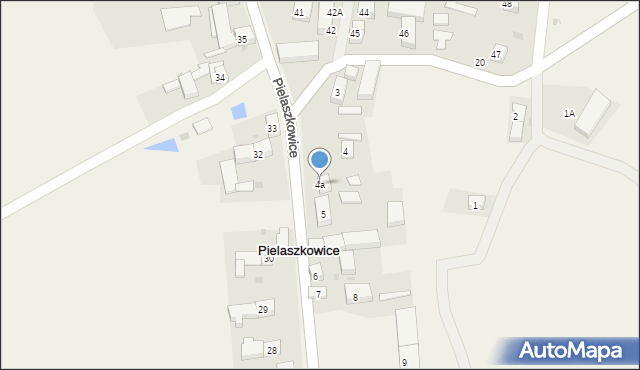 Pielaszkowice, Pielaszkowice, 4a, mapa Pielaszkowice