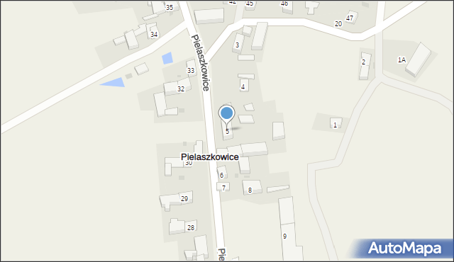 Pielaszkowice, Pielaszkowice, 5, mapa Pielaszkowice
