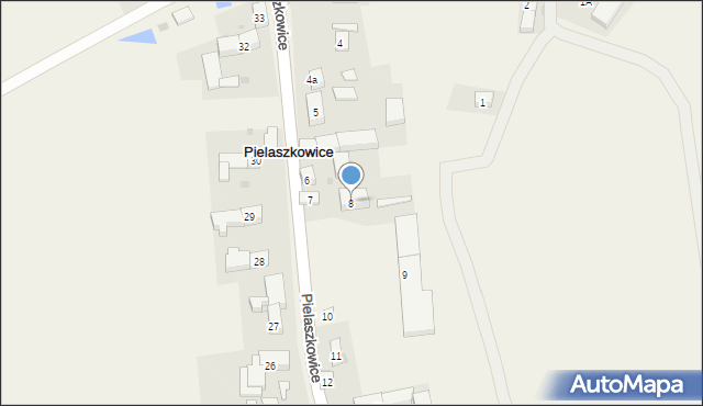 Pielaszkowice, Pielaszkowice, 8, mapa Pielaszkowice