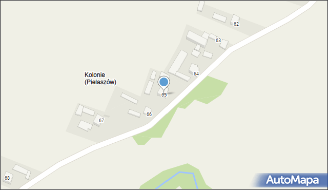 Pielaszów, Pielaszów, 65, mapa Pielaszów