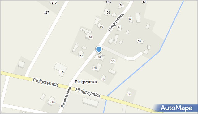 Pielgrzymka, Pielgrzymka, 206, mapa Pielgrzymka