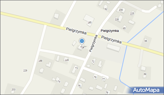 Pielgrzymka, Pielgrzymka, 71a, mapa Pielgrzymka