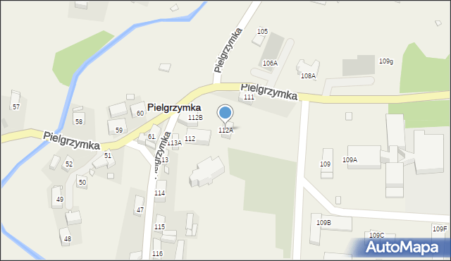 Pielgrzymka, Pielgrzymka, 112A, mapa Pielgrzymka