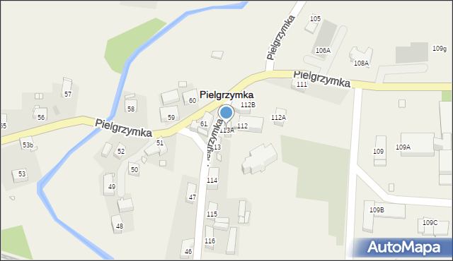 Pielgrzymka, Pielgrzymka, 113A, mapa Pielgrzymka