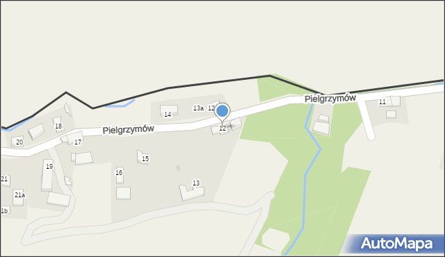 Pielgrzymów, Pielgrzymów, 12, mapa Pielgrzymów