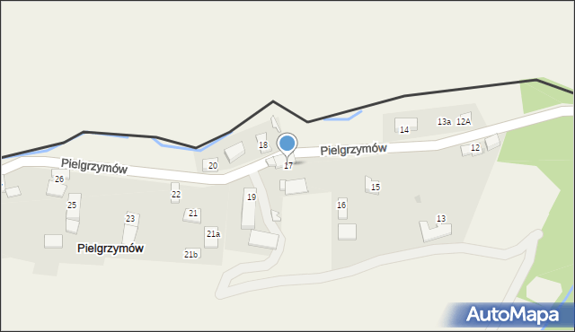 Pielgrzymów, Pielgrzymów, 17, mapa Pielgrzymów