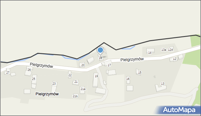 Pielgrzymów, Pielgrzymów, 18, mapa Pielgrzymów