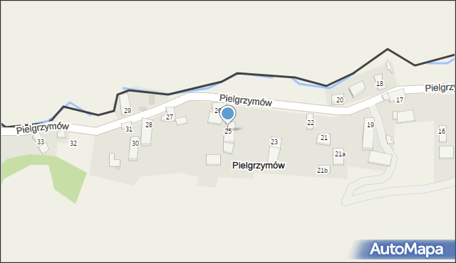 Pielgrzymów, Pielgrzymów, 25, mapa Pielgrzymów