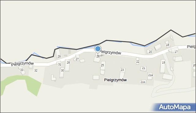 Pielgrzymów, Pielgrzymów, 26, mapa Pielgrzymów