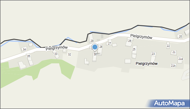 Pielgrzymów, Pielgrzymów, 30, mapa Pielgrzymów