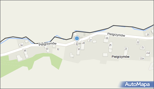 Pielgrzymów, Pielgrzymów, 31, mapa Pielgrzymów