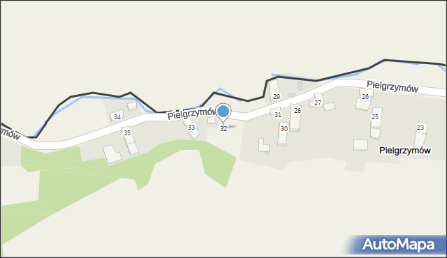 Pielgrzymów, Pielgrzymów, 32, mapa Pielgrzymów