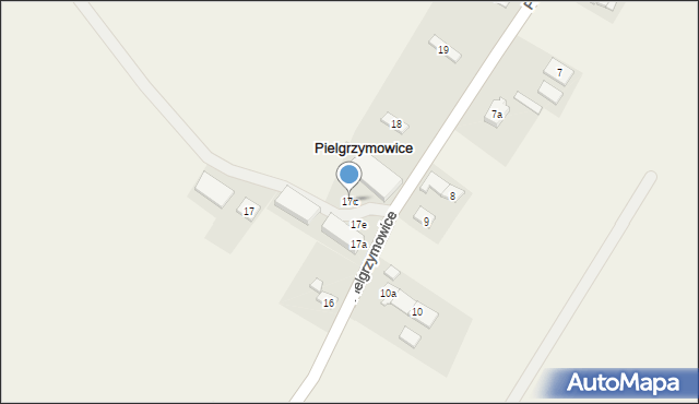 Pielgrzymowice, Pielgrzymowice, 17c, mapa Pielgrzymowice