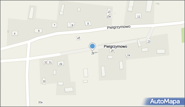 Pielgrzymowo, Pielgrzymowo, 26, mapa Pielgrzymowo