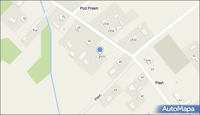 Pień, Pień, 47, mapa Pień