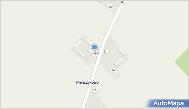 Pieńczykowo, Pieńczykowo, 12, mapa Pieńczykowo