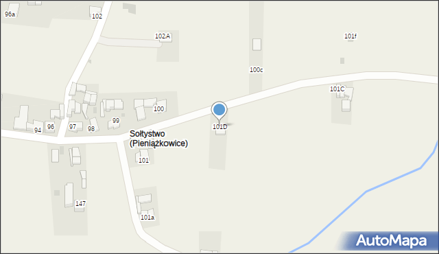 Pieniążkowice, Pieniążkowice, 101D, mapa Pieniążkowice