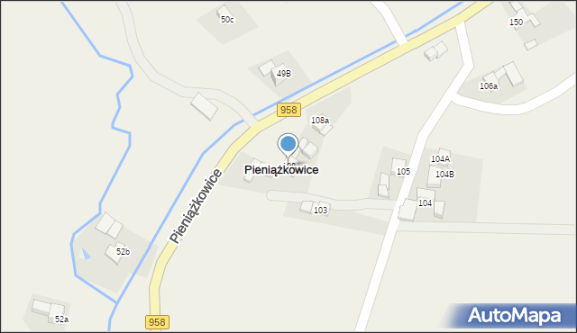 Pieniążkowice, Pieniążkowice, 108, mapa Pieniążkowice