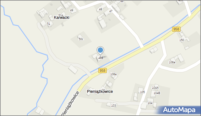 Pieniążkowice, Pieniążkowice, 49B, mapa Pieniążkowice