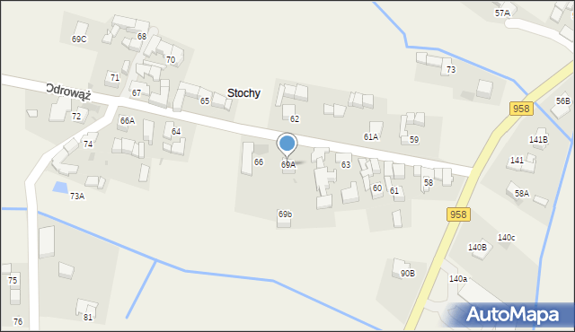 Pieniążkowice, Pieniążkowice, 69A, mapa Pieniążkowice