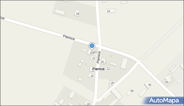 Pienice, Pienice, 21A, mapa Pienice