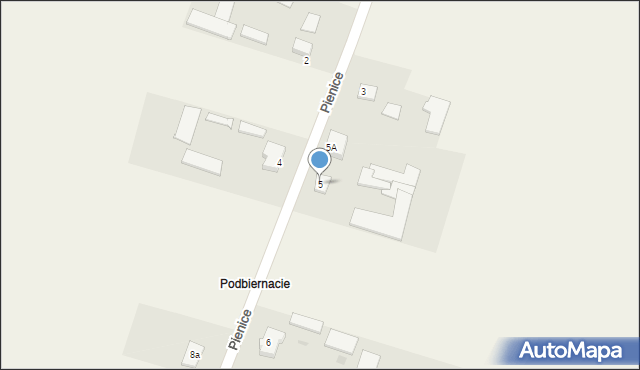 Pienice, Pienice, 5, mapa Pienice