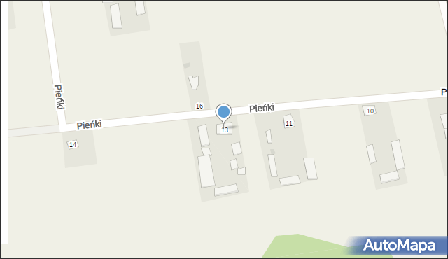 Pieńki, Pieńki, 13, mapa Pieńki