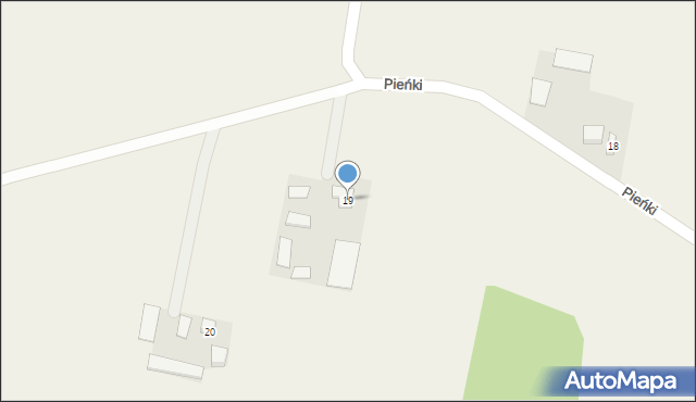 Pieńki, Pieńki, 19, mapa Pieńki