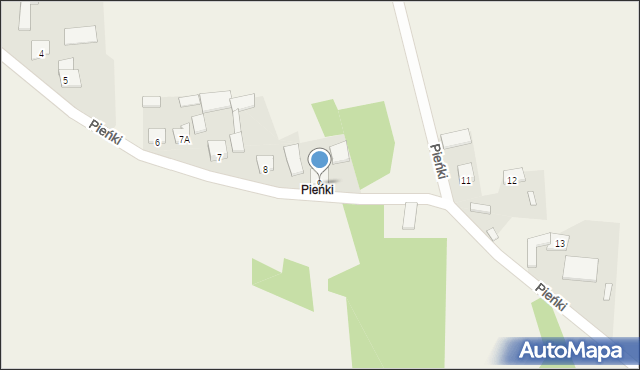 Pieńki, Pieńki, 9, mapa Pieńki