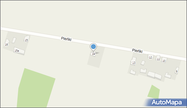 Pieńki, Pieńki, 14, mapa Pieńki