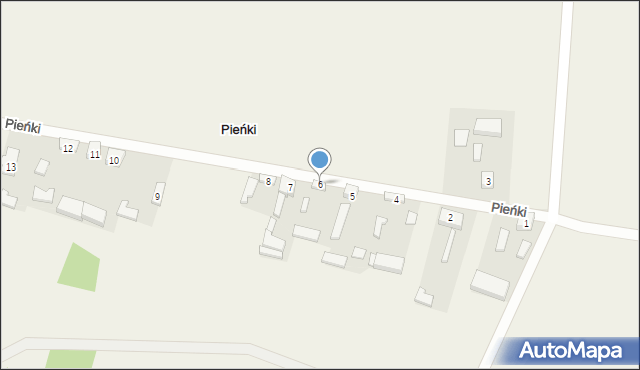 Pieńki, Pieńki, 6, mapa Pieńki