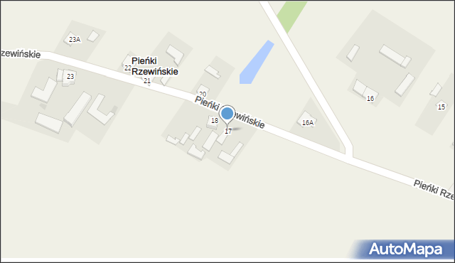 Pieńki Rzewińskie, Pieńki Rzewińskie, 17, mapa Pieńki Rzewińskie