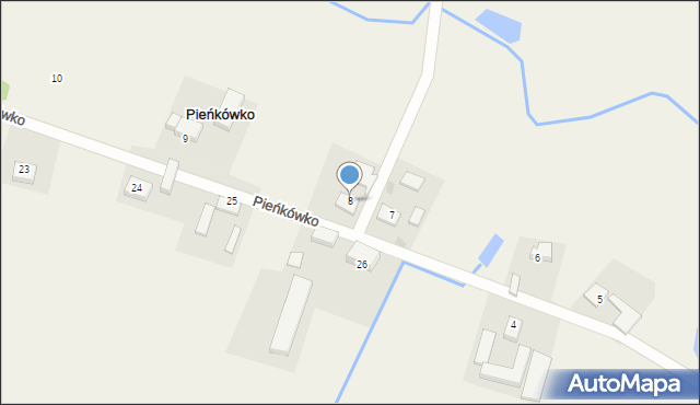 Pieńkówko, Pieńkówko, 8, mapa Pieńkówko