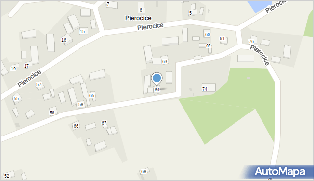 Pierocice, Pierocice, 64, mapa Pierocice