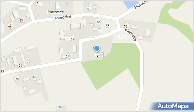 Pierocice, Pierocice, 75, mapa Pierocice