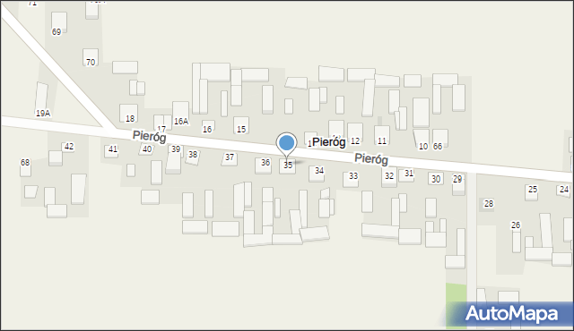 Pieróg, Pieróg, 35, mapa Pieróg