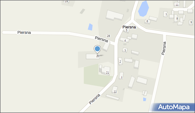 Piersna, Piersna, 20, mapa Piersna