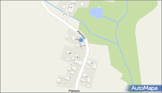 Piersno, Piersno, 10, mapa Piersno