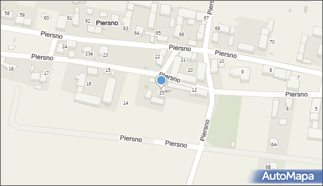 Piersno, Piersno, 13, mapa Piersno