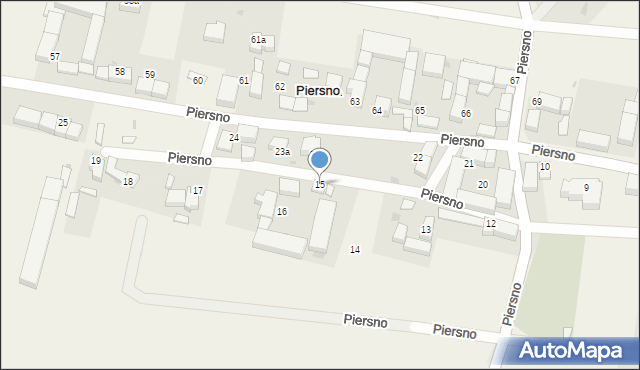 Piersno, Piersno, 15, mapa Piersno