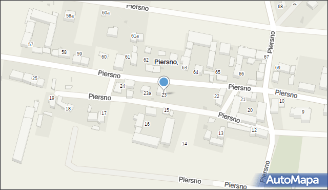 Piersno, Piersno, 23, mapa Piersno