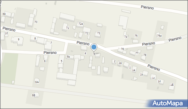 Piersno, Piersno, 3, mapa Piersno