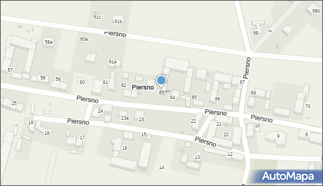 Piersno, Piersno, 63, mapa Piersno