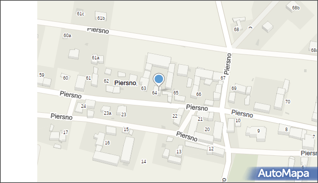 Piersno, Piersno, 64a, mapa Piersno